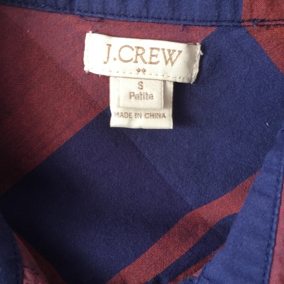 J.Crew Long Sleeve Plaid Shirt 100% Cotton Sz PS - Picture 4 of 5